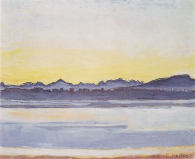 Lake Geneva with Mont-Blanc before Sunrise by Ferdinand Hodler